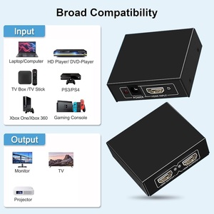 Jasoz 40M HDMI Spliter 1 ingresso a 2 uscita 4K @ 30Hz 1080p @ 60Hz HDMI trasmettitore e ricevitore per due monitor
