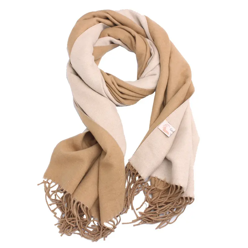 Herbst warm tragen zweiseitige doppelte einfarbige lange Viskose Schal Schal für Damen Damen