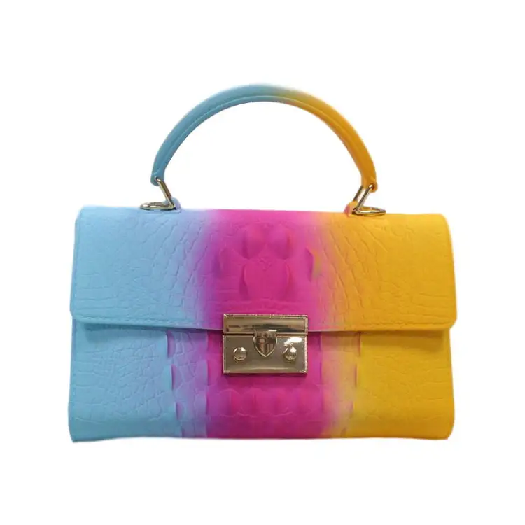 Sac à main pour femmes, sacoche à bandoulière de luxe, couleur arc-en-ciel, nouvelle collection 2020
