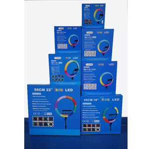 Ringlight RGB 18นิ้ว LED สำหรับการแต่งหน้าและการถ่ายภาพเกมแนวสตรีมสด