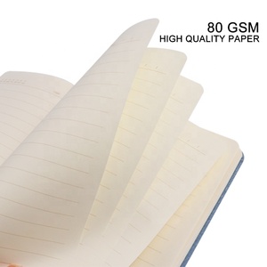 Cuaderno de notas de marca FOSKA personalizado azul negro verde rojo texturizado en blanco A5 Cuadernos de cuero PU de tapa dura para banda elástica - Product Image 5