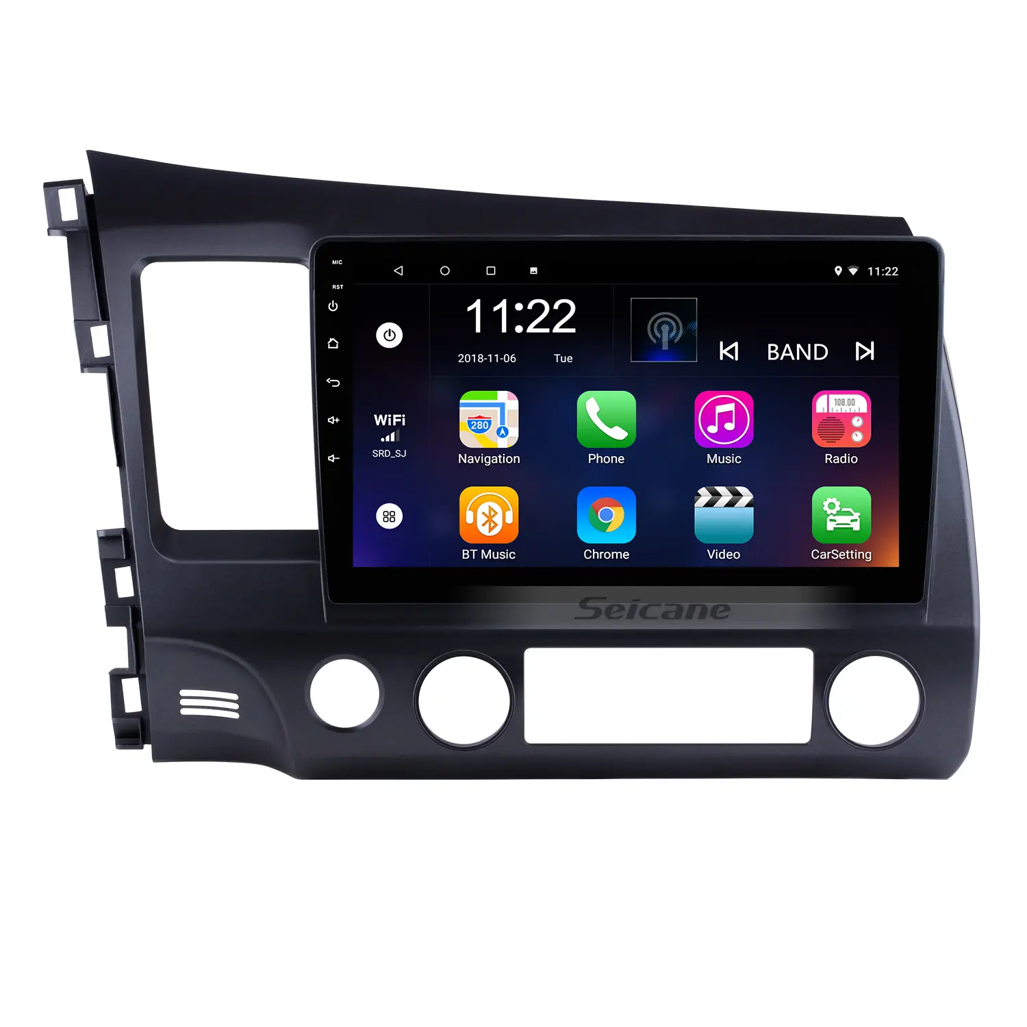 Radio de navegación GPS Android 10,1 con pantalla táctil HD de 13,0 pulgadas para Honda Civic 2006-2011 con WIFI OBD2 USB