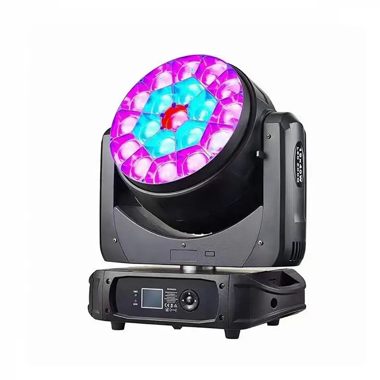 Dmx512 Pixel Control 19pcs * 40w 4in1rgbw big bee eyesズームウォッシュLEDムービングヘッドライト