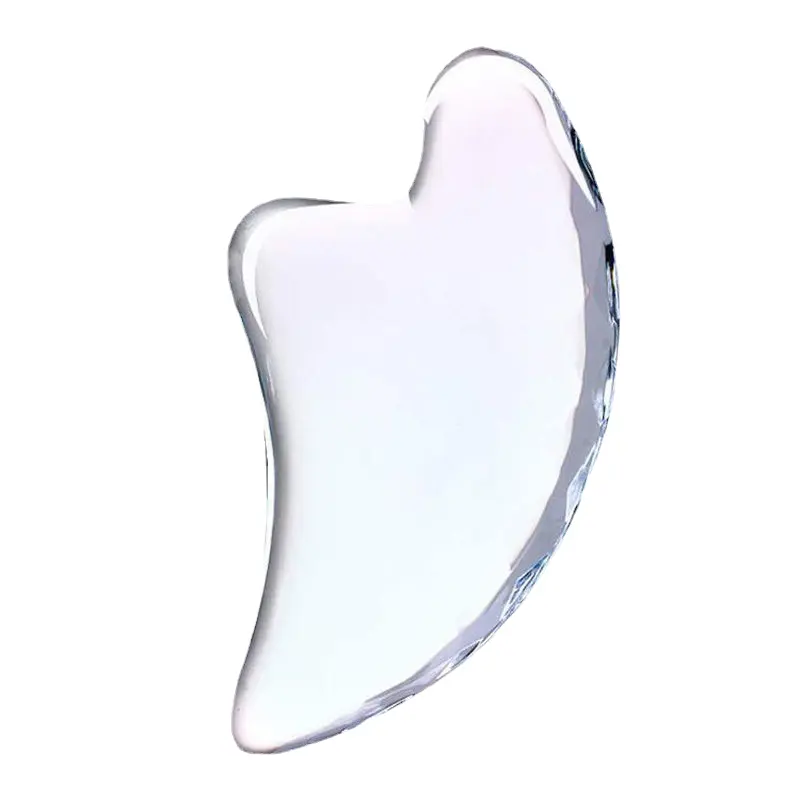 2404 rigorosa selezione di piastra di cristallo trasparente a forma di dito a forma di cuore agata viso occhio di giada massaggio bellezza raschiatura bordo