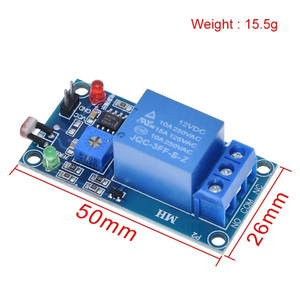 XH-M131 DC 5V / 12V ışık kontrol anahtarı Photoresistor röle modülü algılama sensörü 10A parlaklık otomatik kontrol modülü