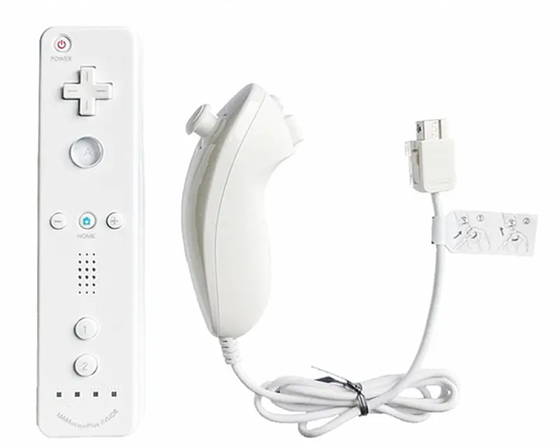 2 In 1 Wireless Remote Gamepad Controller For Nintend Wii Nunchuck For Wii Remote Control Joystick Joypad Optional Motion Plus