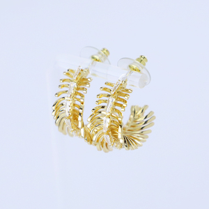 En gros Personnalisé Cc Boucles D'oreilles Bohème Plage Plaqué Or Plume Boucles D'oreilles Bijoux De Mode Rétro Dames Cadeau Boucles D'oreilles