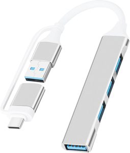 USB C TO USB Hub 2 in 1พอร์ต4แบบพกพาตัวขยายฮับ3.0อะแดปเตอร์แยกข้อมูล - Product Image 1