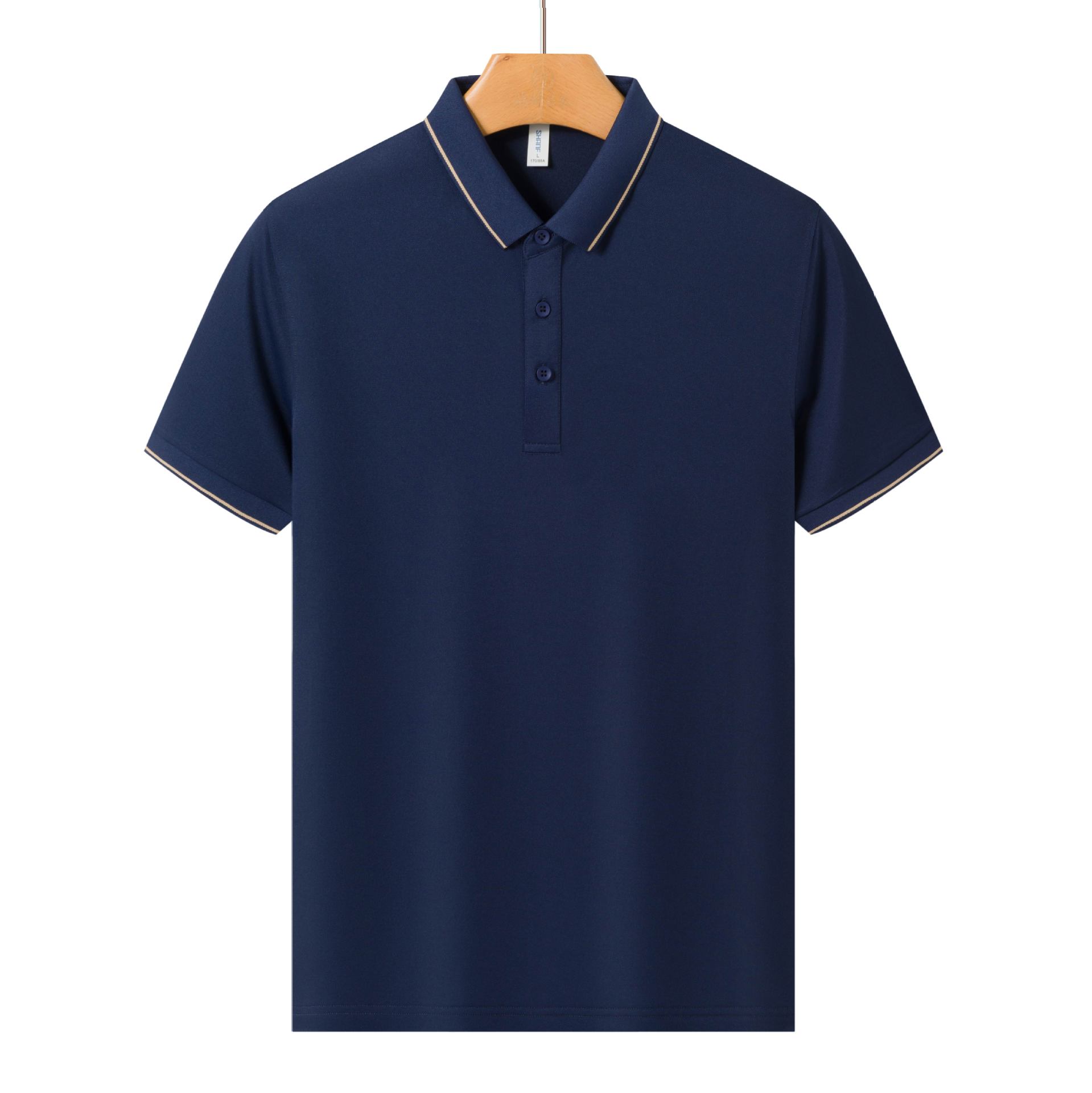Cuello sencillo-azul marino