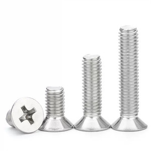 DIN965 M2 M2.5 M3 M4 X 10mm M5 M6 M8 Counter Sunk <strong>Screw</strong> Metric Stainless Steel Cross Recessed Phillips Flat Head Machine <strong>Screw</strong>