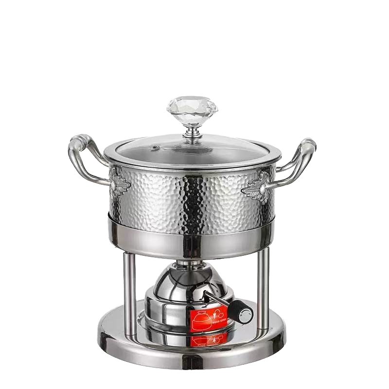 silver-A with glass lid