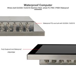Industrieller 19-Zoll-RS232-All-In-One-Computer mit eingebetteter/Wand montage IP69k Wasserdichter i5-CPU-kapazitiver Touchpanel-PC - Product Image 3