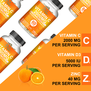 Les capsules de vitamine <span class=keywords><strong>C</strong></span> 2000MG d'ODM d'OEM soutiennent le système immunitaire sain - Product Image 5