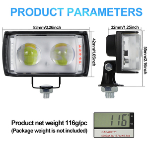 3 inç Mini Lens Led projektör Led sis farları beyaz sarı kırmızı mavi flaş yüksek parlak Led sis farları araba motosiklet için - Product Image 5