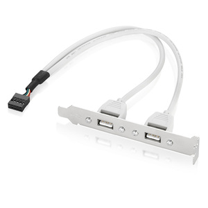 Bochara MotherBoard 9pin <strong>Header</strong> to <strong>2</strong> Ports <strong>USB</strong> <strong>2</strong>.<strong>0</strong> Female Cable Back PCI Panel Bracket for Desktop Computer - Product Image 2