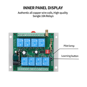 High Power 48V Switch <strong>Relay</strong> 8 Way Switch with Remote <strong>Control</strong> 433MHz RF Switch - Product Image 4