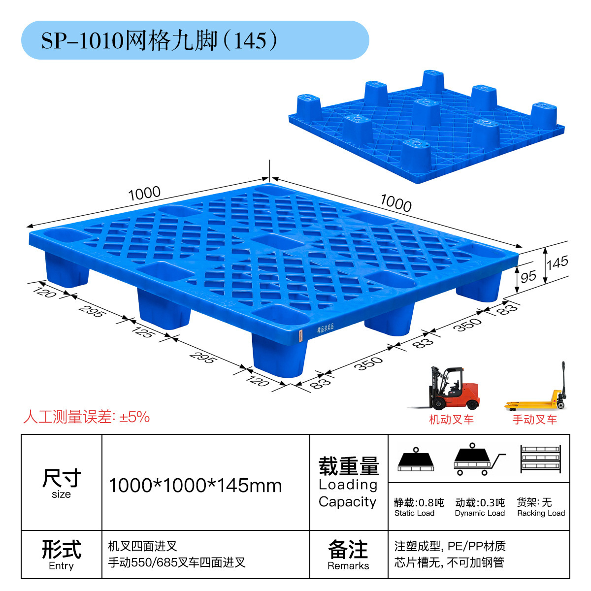 1010 mesh nine-pin 1000*1000*145