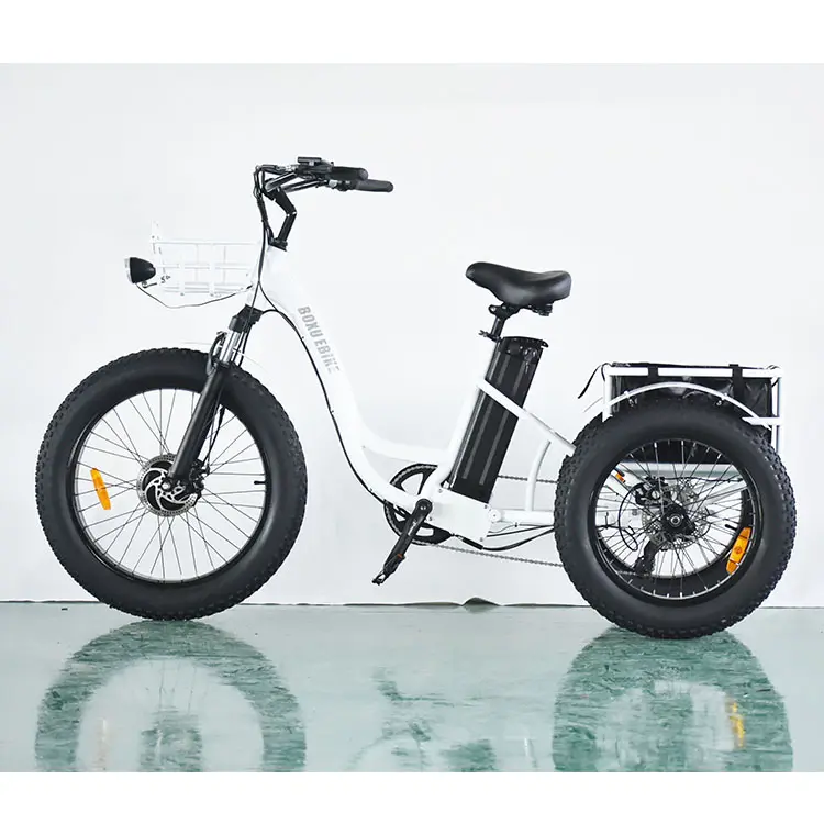 20 pollici bici da carico elettrica Fat Tire moto batteria al litio LCD 48V lega di alluminio Eec Trike moto 1000cc automatico aperto