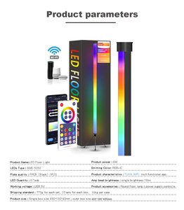 Tuya Music Sync Tuyaスマートライフアプリ制御のモダンな雰囲気ライト三脚コーナースタンディングRGBLEDフロアランプ - Product Image 2