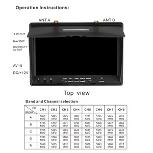 LS-5802D 7英寸液晶手持显示器5.8G DVR，带双接收视频遥控器 - Product Image 6