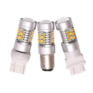 Fsylx ไฟ LED สองสีสลับหลัง DRL ไฟเลี้ยวด้านข้าง3157 1157 7443 T20 3157 BAY15D สีอำพันสีขาว12โวลต์7443หลอดไฟ LED อัตโนมัติ - Product Image 2
