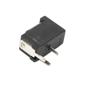 DC-002 3.5x1.3mm DC電源メスジャックコネクタDC002 3.5*1.3mm DCソケット3ピン直角PCBマウント端子ブラック - Product Image 1