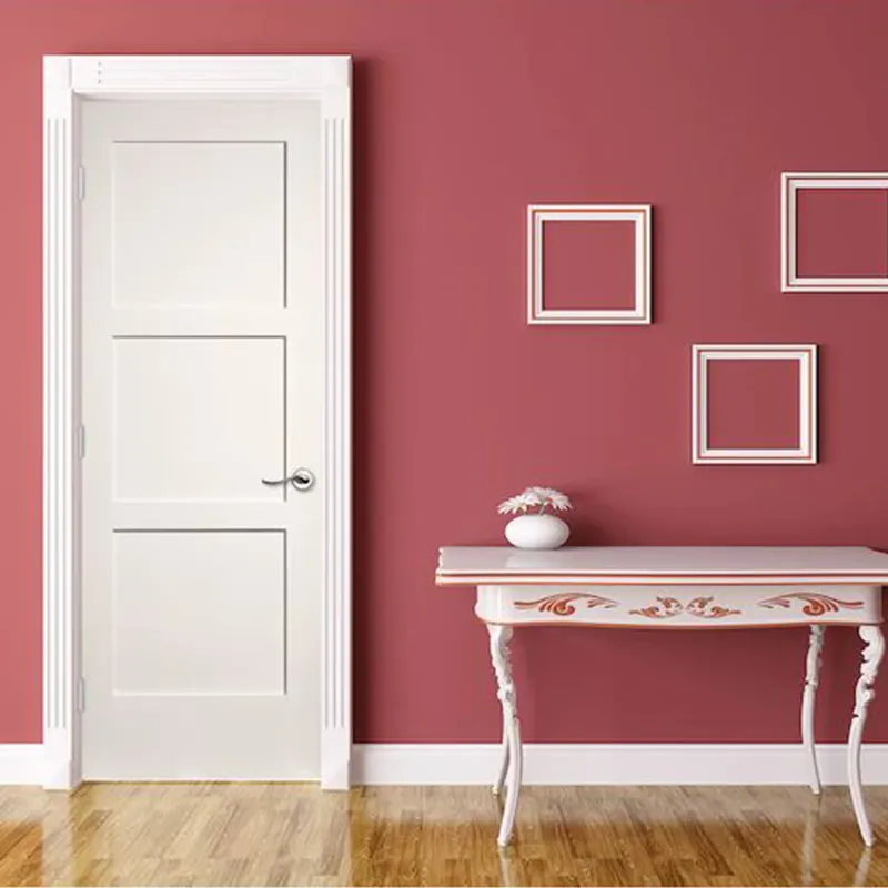 Portes solides apprêtées pour les maisons Intérieur Simple Composite mdf hdf designs Chambre à coucher Conceptions de portes en bois