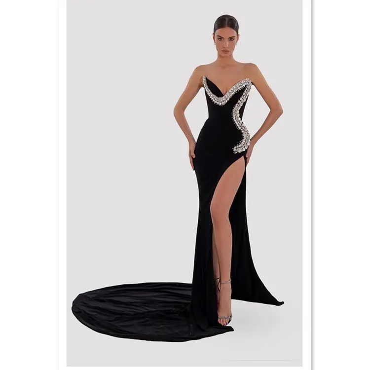 חדש מעצב נשים סלבריטאים המפלגה מועדון לילה אופנתי אלגנטי ארוך יפה שמלת ערב