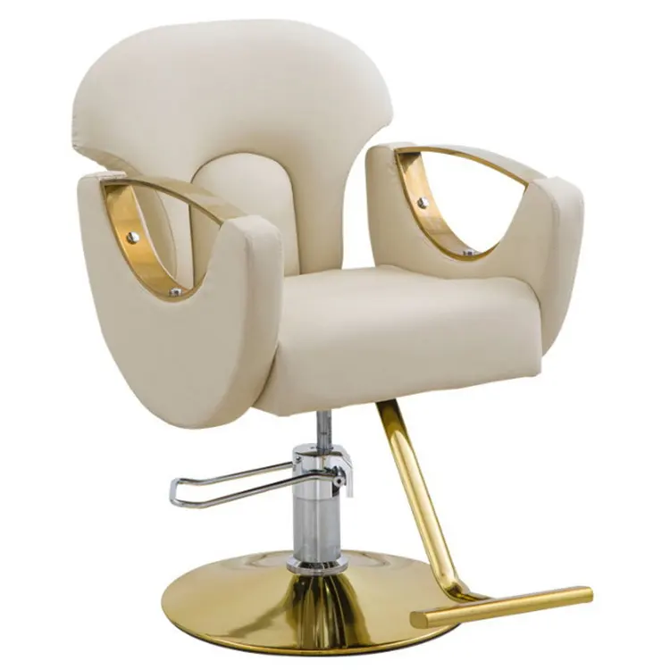 Diant moderno cabelo salão equipamento branco vermelho e ouro especial cabeleireiro barbeiro cadeira e estação