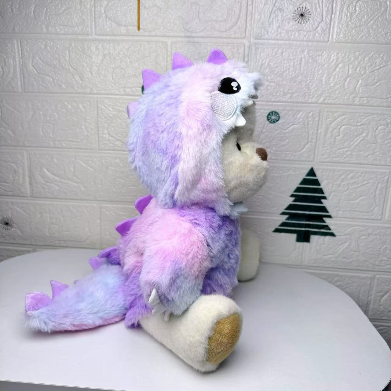 Fermeture éclair dinosaure poudre mauve teintée (sans ours) - 30cm
