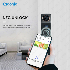 Kadonio Entrada sin llave Tuya APP 6068 Mortise Master Lock Teclado digital Seguridad Smart Face Lock Puerta Wi-Fi para el hogar - Product Image 5
