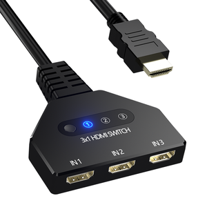 3 en 1 4K 60Hz HDMI Splitter 3 en 1 Conmutador HD de 3 puertos 3 fuentes HDMI a 1 puerto de pantalla o monitor HDMI - Product Image 1