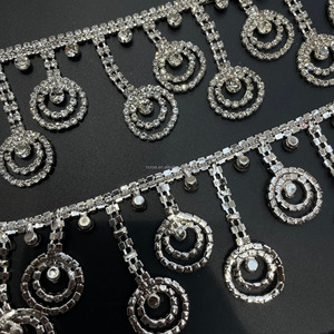 F077 catena di strass per trivellazione con strass a doppio anello - Product Image 3