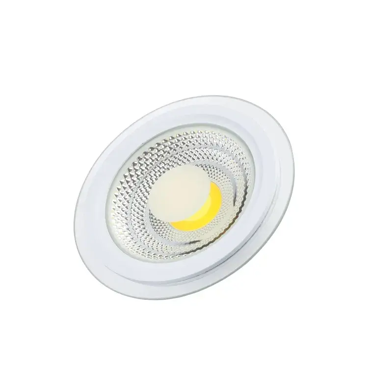 Good Price Led Smd Glass Panel Led Glass Panel Lighting 6W 7W 10W 15W 25W Round Led Recessed Ceiling Panel Down Lights