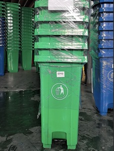 240升HDPE垃圾容器，带脚踏板盖和车轮废物容器存储桶出售 - Product Image 4