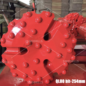 Sinodrills直径254mm QL80DTHドリルボタンビット8インチハンマーロックドリルディープホールドリルビット