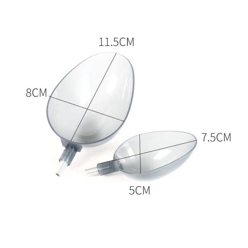 A pair of large and small spoon heads