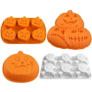 Cadılar bayramı kabak kafatası mumlar kalıp baykuş örümcek Web Moldes Para Velas De Silicona kek için pişirme tepsisi kalıp mumlar mum kalıp