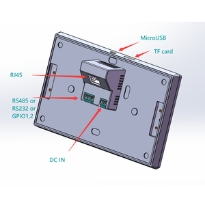 7 Inch Tablet PC for Wall Mount (black Color) Including RS485 Socket, POE Module (IEEE802.3AF 48V), and Metal Mounting Sheet