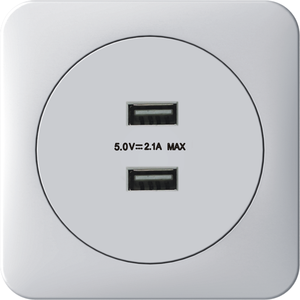 Enchufe USB doble directo de fábrica 2.1A 5V DC Toma de corriente USB doble Toma de corriente - Product Image 1