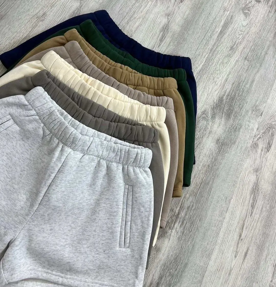 Benutzer definierte Logo Damen Shorts Baumwolle Fleece Dicke weich mit Taschen Lounge Wear Cargo Frauen kurz