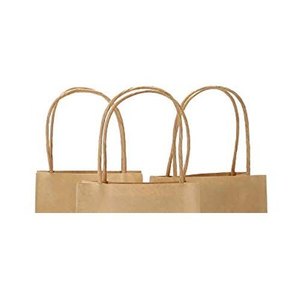 便宜的免费样品扭曲纸柄袋串外卖纸袋 - Product Image 3