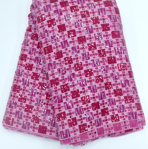 Bán Sỉ Vải Ren Kim Sa Vải Tuyn Thêu Đính Cườm Vải Ren Tiệc Cưới Châu Phi Màu Xanh Dương Hoàng Gia - Product Image 6