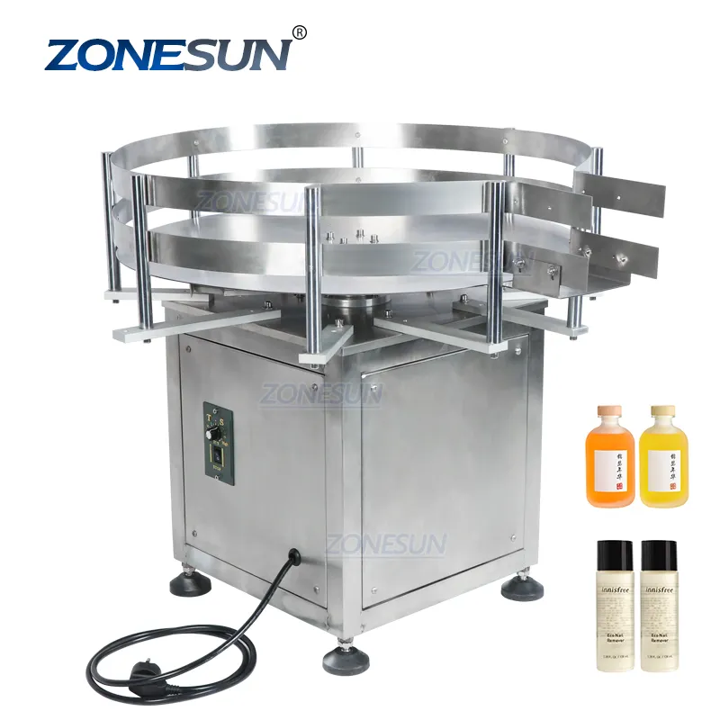 ZONESUN-máquina giratoria automática de plástico para recoger botellas de vidrio, máquina giratoria de clasificación de envases de alimentos