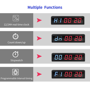 Indoor Home Einzelperson Training 2,3-Zoll-Display Digital Countdown Intervall uhr LED Workout Gym Timer mit Fernbedienung - Product Image 3