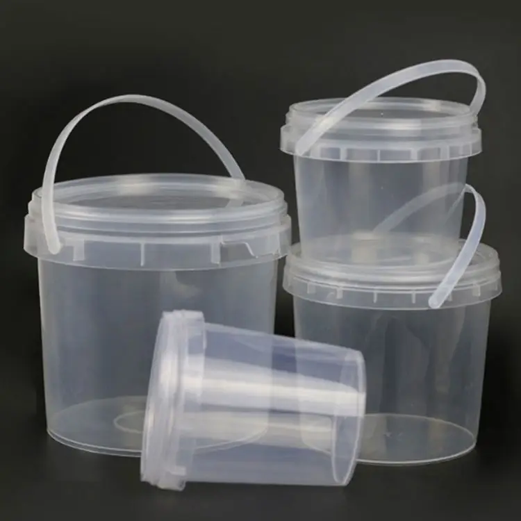 Cubo de almacenamiento portátil para niños, Cubo de plástico transparente para juguetes químicos, portátil, 150Ml/500Ml/1000Ml/2000Ml