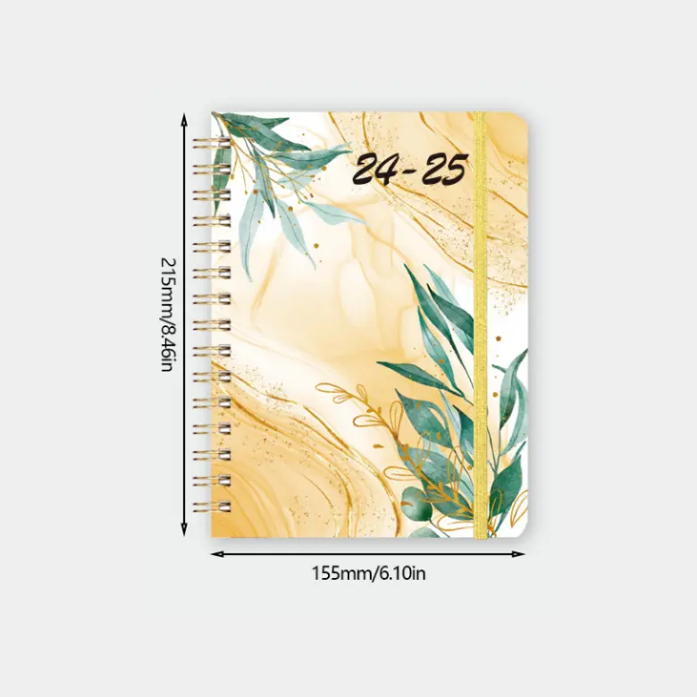 Buku catatan bersampul keras Logo kustom Multi warna A5 & B5 ukuran buku harian perencana jurnal Spiral untuk hadiah