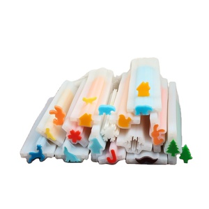 3D noel uzun tüp silikon kalıp 12 ''sabun mum Embed kalıpları sütun mum mus kek yapma malzemeleri araçları için noel