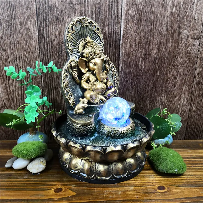 Statue de Ganesh, asie du sud-est, thaïlande, fontaine d'eau, ornement, cadeaux, artisanat, décoration, fontaine d'eau de table