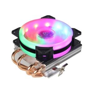 Ventilador de CPU universal con 4 tubos de cobre 775AMD115x1366 Blow Down Press Down CPU Radiador Luces que cambian de color para estuches de computadora - Product Image 2